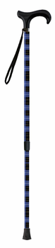 Трость MQ Perfect MQ584 Tartan Blu - Manico Derby Nero телескопическая