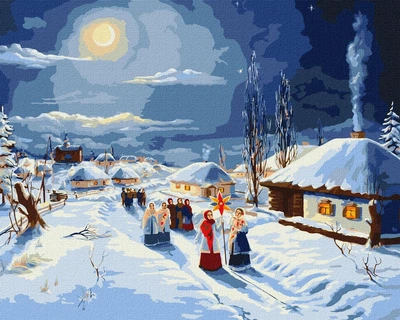Картина за номерами Різдвяні колядки 40 х 50 Ідейка KHO4959