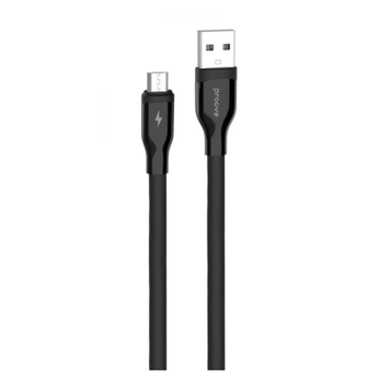 Кабель Charge\OTG Proove Flat Out Silicone USB to Micro USB 2.4A 1m Black CCFO20001301