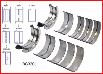 Вкладыши коренные ENGINETECH BC320J020