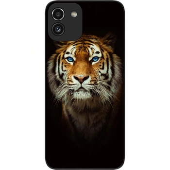 Силиконовый чехол SMTT для Samsung A03 Galaxy A035F с картинкой Тигр