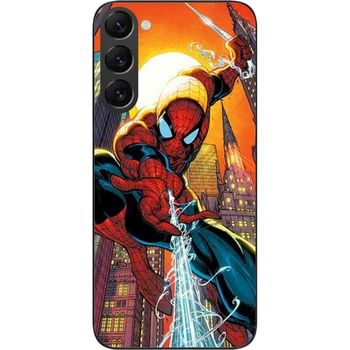 Силиконовый чехол SMTT для Samsung Galaxy S22 с картинкой Человек паук