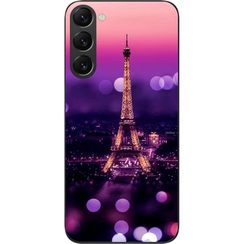 Силиконовый чехол SMTT для Samsung Galaxy S22 с картинкой Париж ночью