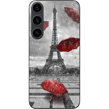 Бампер силиконовый чехол SMTT для Samsung Galaxy S23 с картинкой Париж
