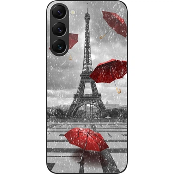 Бампер силиконовый чехол SMTT для Samsung Galaxy S22 с картинкой Париж