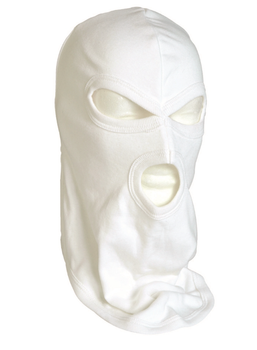 Балаклава тактична Mil-Tec ONE SIZE Біла KOPFHAUBE BALACLAVA 3-LOCH CO WEISS (12109007)