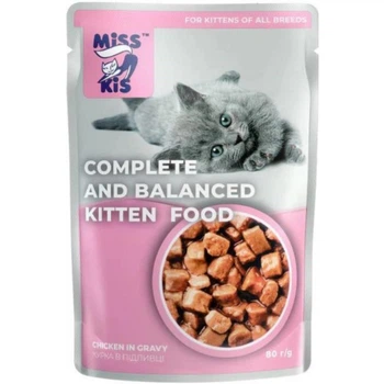 Miss Kis Курка в підливці (для кошенят) 80 г (24 шт/уп)