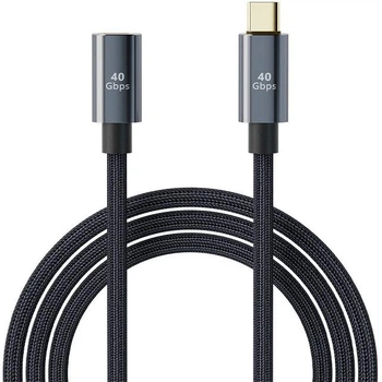 Кабель подовжувач USB4 Type-C - Type-C PD 100W 0.3 м (TCMFU4-03)