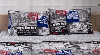 Набір наволочок Moon&Star Бязь Gold Люкс New York 50х50 2 шт (MS-840000302)