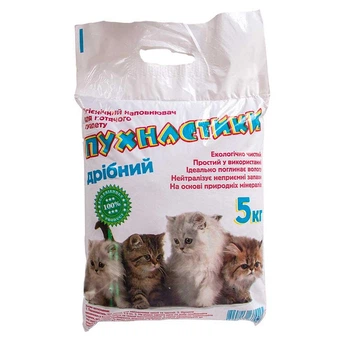 Песок "Пушистики", мелкий, без аромата, 5кг