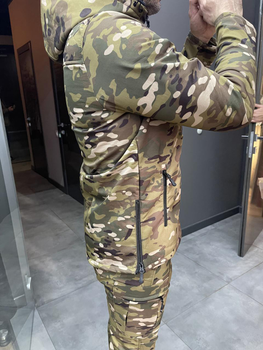 Куртка тактична на флісі, Мультикам, розмір XXL, підкладка - фліс, демісезонна куртка для військових
