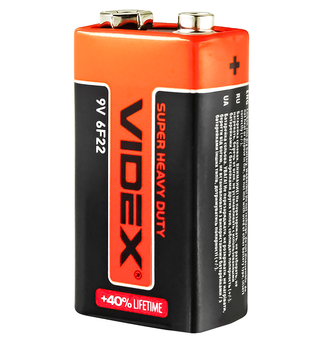 Батарейка сольова Videx 6F22/9V Крона