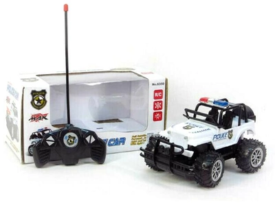 Samochód policyjny zdalnie sterowany Big Toys Biały 19 cm (5902719705298)