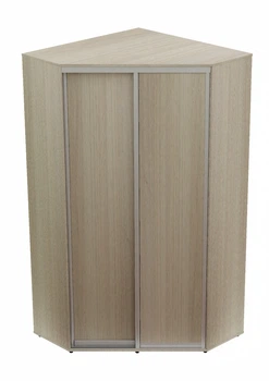 Шкаф-купе двухдверный угловой Алекса 120*120*250 см Дуб Шамони светлый 2 двери ДСП Угол-2