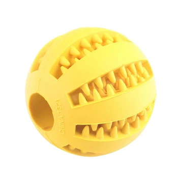 Интерактивный мяч для собак Dog Treat Toy Ball, Large yellow