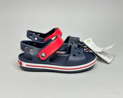 Детские кроксы босоножки Crocs Crocband C9 25-26 синий/красный