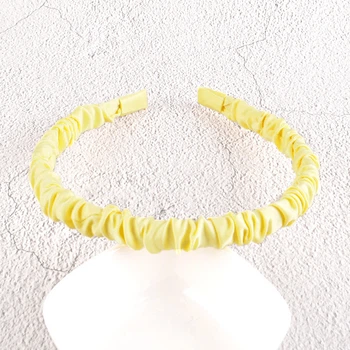 Ободок обруч для волос жатка Honey Fashion Accessories желтый (12-118/1)