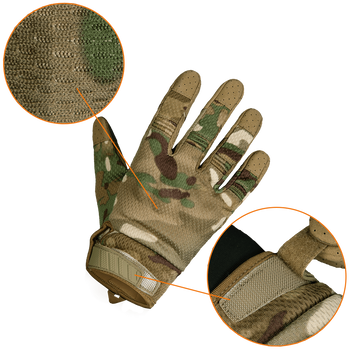 Тактичні перчатки Tac 2.0 Multicam (7463), M