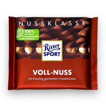 Молочный шоколад Ritter Sport с цельным лесным орехом 100 г