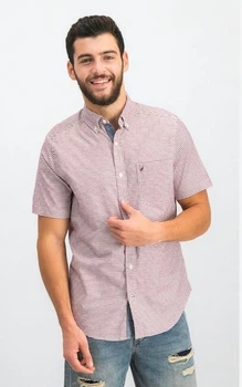 Чоловіча сорочка Nautica classic fit, stretch в полоску, на короткий рукав, розмір L