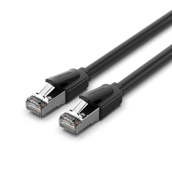 Патч корд Vention сетевой кабель RJ45 Cat8 SFTP круглый 0.5 м Black (IKKBD)