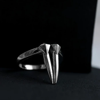 Безразмерное мужское Кольцо из стали Fangs