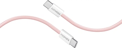 Кабель Promate EcoLine-CC200 USB-C to USB-C 60W Power Delivery 2 м Pink (ecoline-cc200.pink)