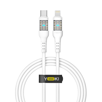 Кабель для зарядки и обмена данными USB YOKI YK-CY23 CYBER Series Type-C to Lightning 30W (3A/10V) 1.2m Белый