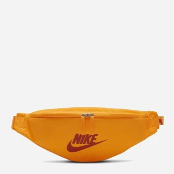 Сумка спортивная на пояс бананка тканевая большая Nike HERITAGE WAISTPACK - FA21 DB0490-717 Оранжевая (196606763507)