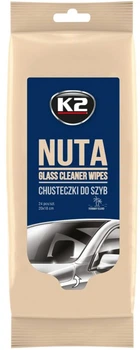 Вологі серветки K2 NUTA WIPES для очищення скляних та дзеркальних поверхонь 24 шт (5906534002204)