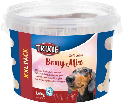 Лакомство Trixie Soft Snack Bony Mix для собак ведро пластиковое 1800 г (4011905315263)