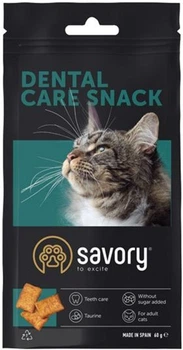 Хрумкі ласощі Savory Snack Подушечки для заохочення котів здоров’я зубів 60 г (4820232631478)