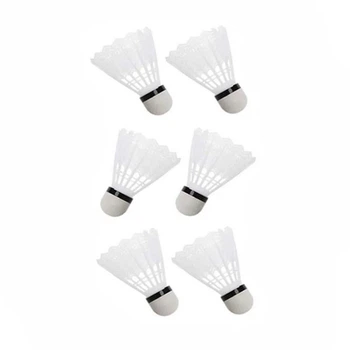 Набір воланів нейлонових для бадмінтону Newt Badminton Shuttlecocks 6 шт білі NE-BD-004W