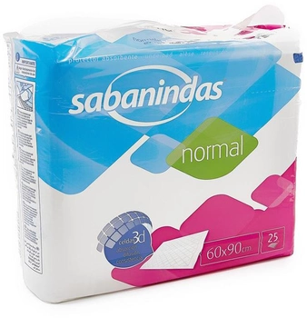 Одноразові пелюшки Sabanindas Normal 60 x 90 см 25 шт (8410520039145)