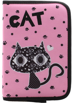 Шкільний пенал Hama Black Cat 22 x 10 x 5 см Pink (4047443415103)