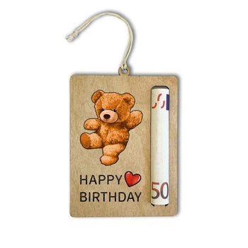 Подарочная открытка-держатель на деньги "Happy birthday"