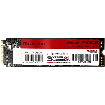 SSD диск Mibrand Caiman 512GB M.2 NVMe (MIM.2SSD/CA512GB)