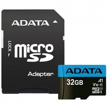 Карта памяти ADATA 32GB microSD class 10 UHS-I A1 Premier (AUSDH32GUICL10A1-RA1) (195776)
