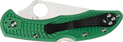 Ніж Spyderco Delica4 Flat Ground Green