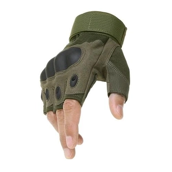Перчатки беспалые Outdoor Tactics с защитой Olive, XL