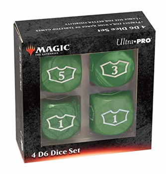 Набір ігрових кубиків Ultra Pro Magic the Gathering Green Mana 22 мм 4 шт (74427868307)