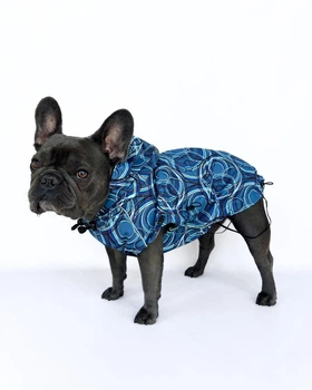 Одежда для собак дождевик "UMYKO" SKU 004555. Размер S. Your Stylish Hunter. Дождевик жилет для французского бульдога, мопса, спаниэля, корги, амбулли, бигля и других пород собак.