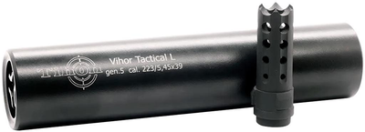 Глушник Tihon Vihor Tactical-L кал. 5,45/.223 Rem. Різьба 1/2"-28 UNEF (ДТК - титан)