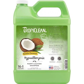 Шампунь гипоаллергенный для котят и щенков Tropiclean Shampoo "Нежный кокос" 3.8 л