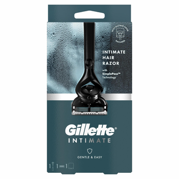 Станок (бритва) для інтимных зон Gillette Intimate з 1 змінною касетою і тримачем для душу чорний