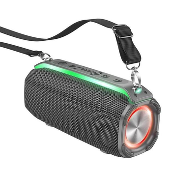 Портативная Беспроводная Bluetooth Колонка Акустика HOCO Rick sports BT speaker HC23 IPX4 | RGB подсветка, 10W, BT5.3, FM, TF, USB, TWS | Серый
