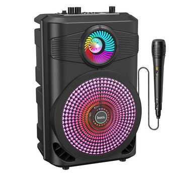 Портативна бездротова Bluetooth колонка акустика з мікрофоном HOCO Mature outdoor BT speaker BS46 | BT5.0, MP3, DC, USB/AUХ/TF/TWS/FM | Чорний