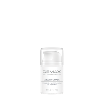 Мультивітамінна маска для пзони навколо очей Demax Absolute mask Вітамін С та білі квіти 50 мл