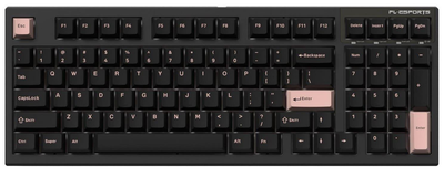 Клавіатура FL ESPORTS FL980V2 Carbon Olivia Kailh MX Cool Mint South LED Three-Mode (FL980V2-8347)