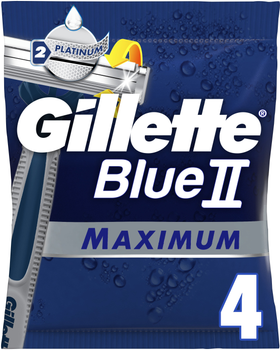 Одноразові станки для гоління (Бритви) чоловічі Gillette Blue 2 Max 4 шт (8700216174466)